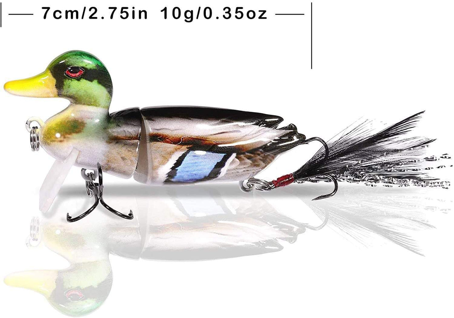 4 Pack Topwater Swimming Baby Duck Jointed lures