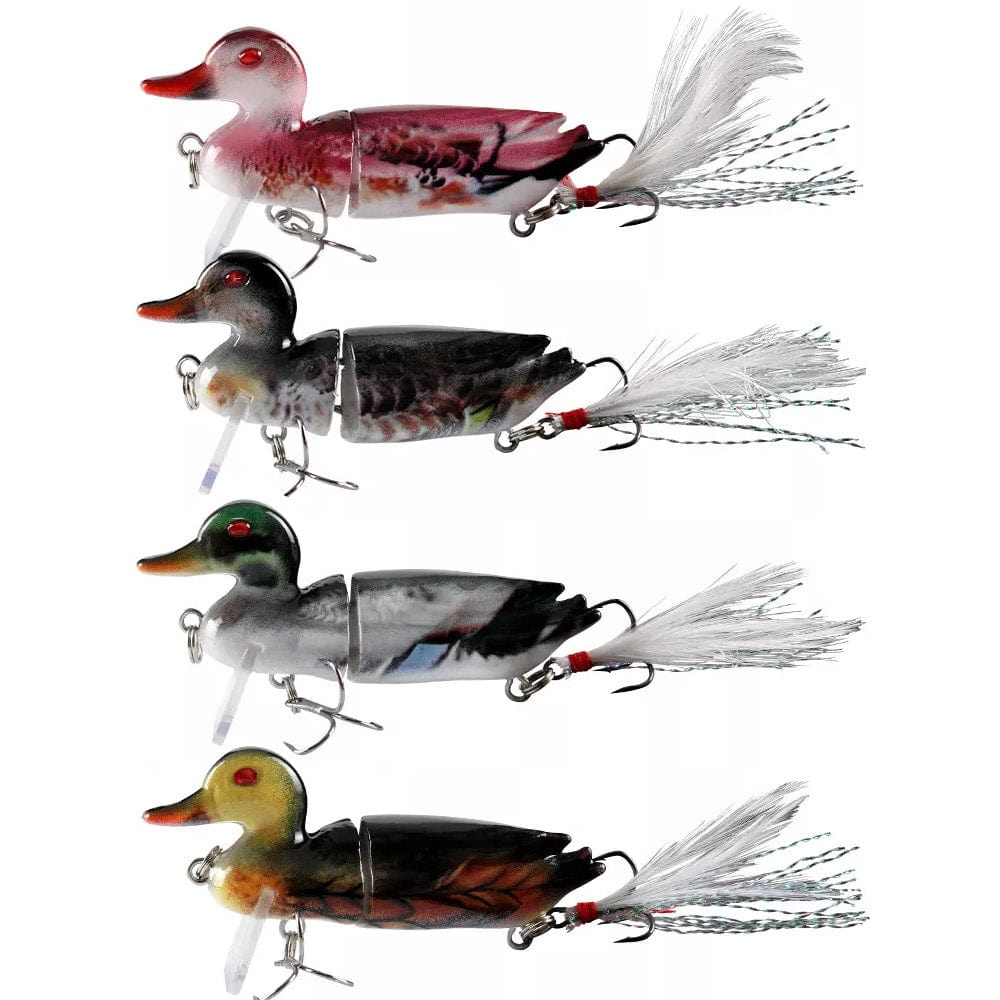 4 Pack Topwater Swimming Baby Duck Jointed lures – Otterk