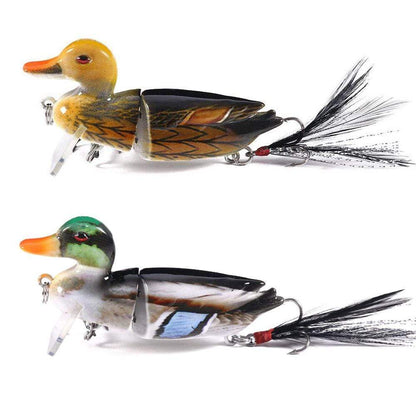 Otterk 2 Pack Multi-Jointed Realistic Swimming Duck Lures 2.7"