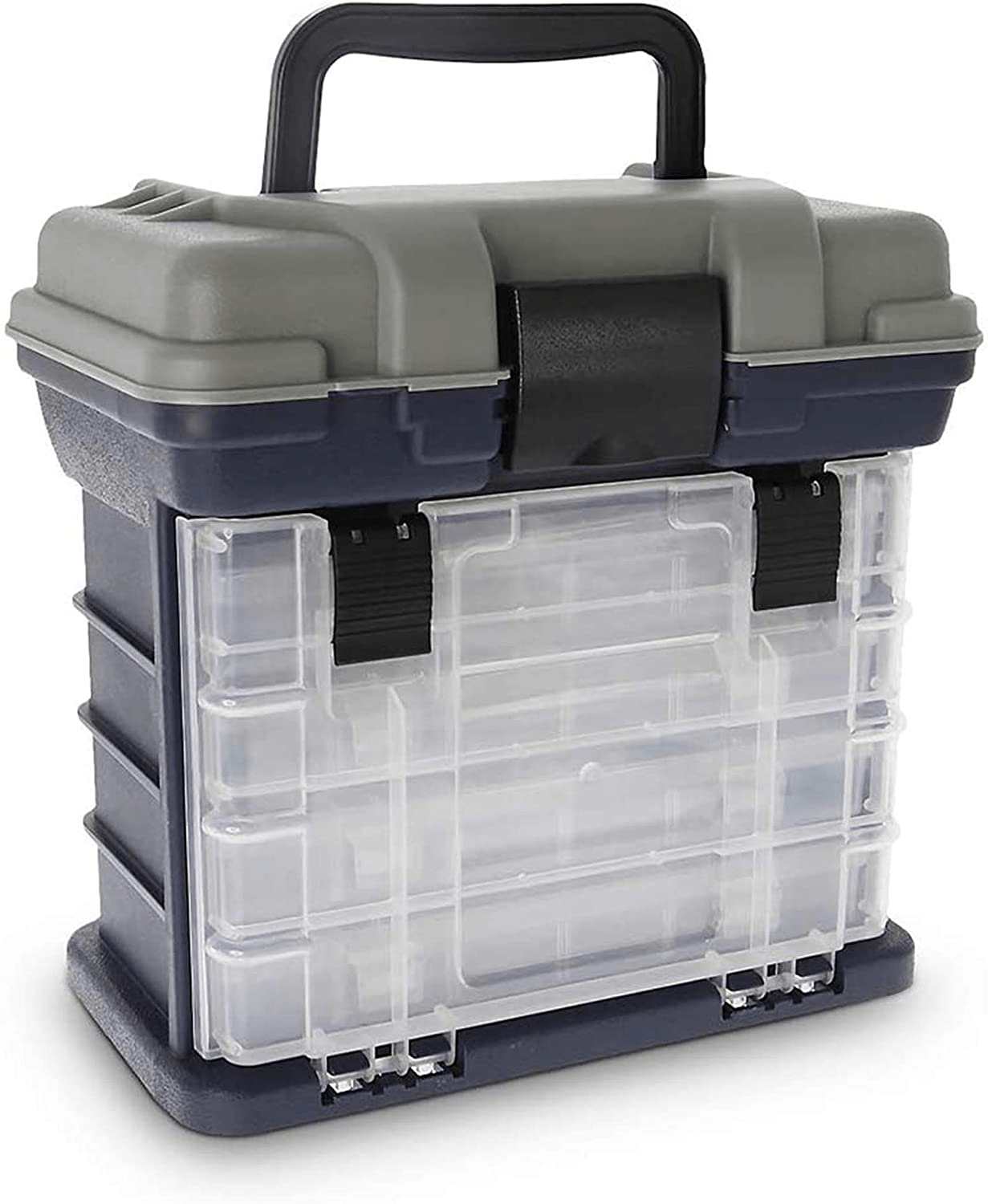 Croch Fishing Tackle Box with Portable 4 Layers Box，Bulk Storage under Lid Giving Room to Carry All Kinds of Fishing Accessories, Including Fishing Lures, Sinkers, Floats, Line and so On.