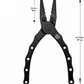 Black Anchor Aluminum Fishing Pliers 6.7" Saltwater Resistant Anodization, Mono, Fluoro & Braid Line Cutters, Nylon Sheath with Belt Loop