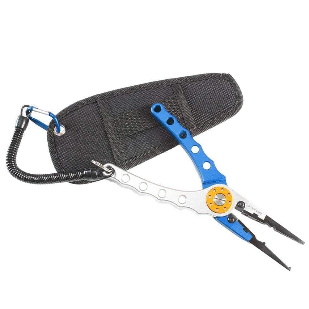 Fishing Pliers H2 Aluminum 7.8in Fish Tackle with Nylon Sheath & Secure Lanyard